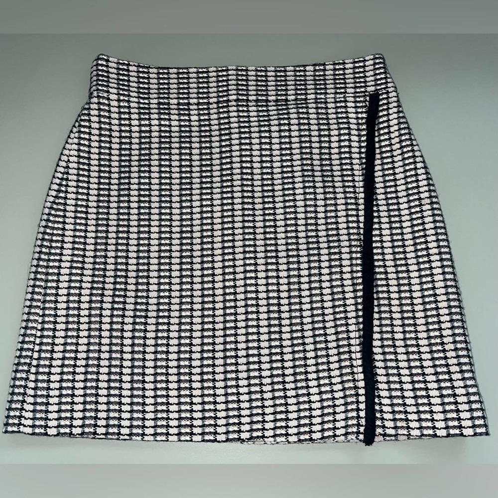 J Crew Light Blush and Black Mini Skirt